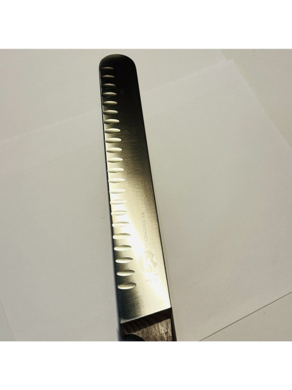 Victorinox Forschner Slicer Carving Knife 10" Granton Edge Wood 490-10 - Picture 4 of 8
